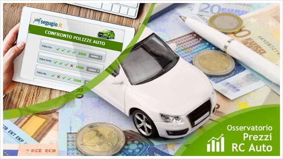 RC AUTO + 7,2%: SALE IL PREZZO MEDIO DELLE POLIZZE